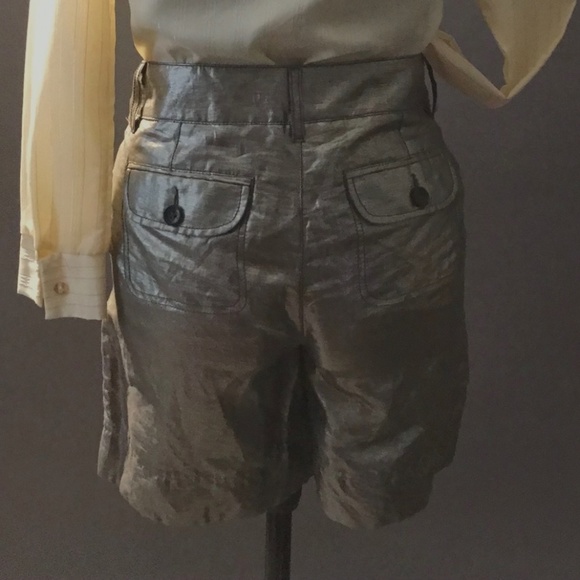 Vintage Luisa Cerano silver dress shorts size 6 - Picture 2 of 4